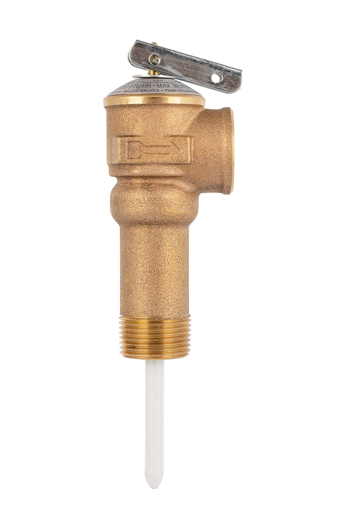 CAMCO 10493 Camco 10493 3/4" Temperature and Pressure Relief Valve with 4" Epoxy-Coated Probe - Extended Shank