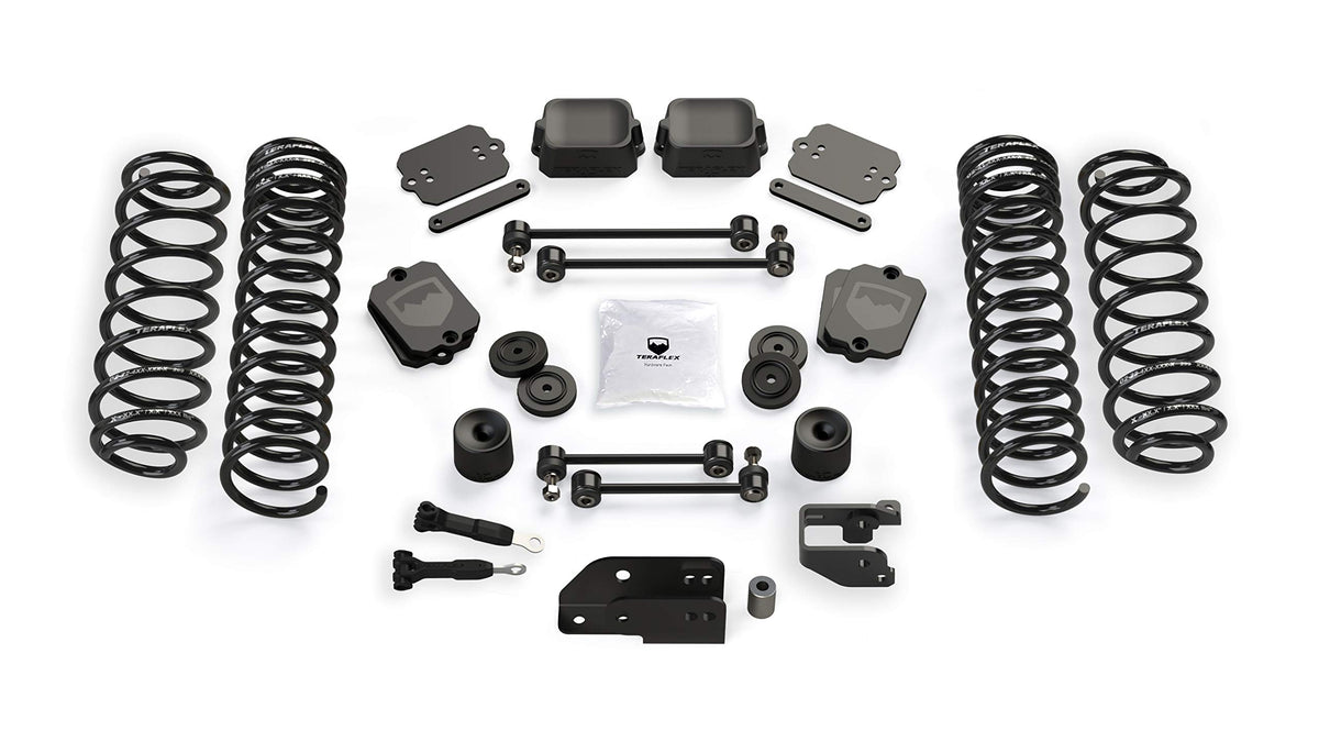 TERAFLEX 1355000 TeraFlex JLU 4-Door 3.5” Coil Spring Base Lift Kit - No Shock Absorbers