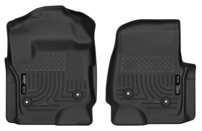 Husky Liners 52731 Husky Liners X-act Contour Floor Mats – Fits 2017-2026 Ford F-250/F-350/F-450 SD, SuperCrew (Crew Cab) & SuperCab (EXT Cab) – Front Row, 2-pc Black - 52731
