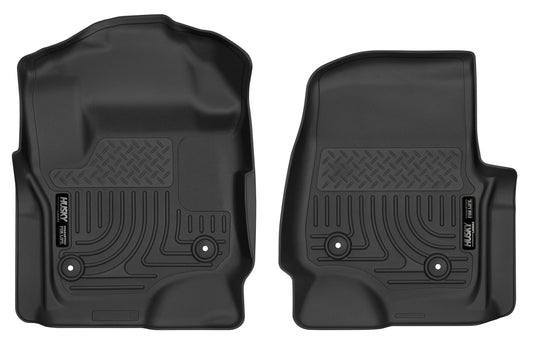 Husky Liners 52731 Husky Liners X-act Contour Floor Mats – Fits 2017-2026 Ford F-250/F-350/F-450 SD, SuperCrew (Crew Cab) & SuperCab (EXT Cab) – Front Row, 2-pc Black - 52731