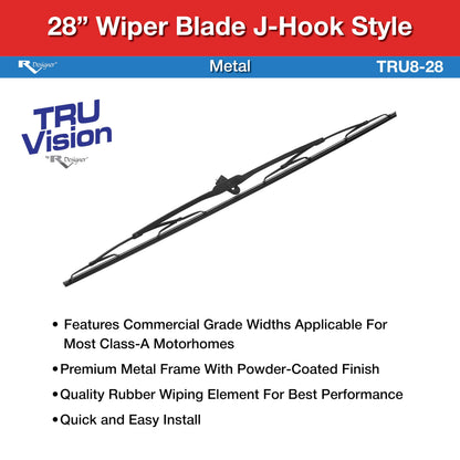 RV DESIGNER TRU8-28 Rv Designer TRU8-28 28' WIPER BLADE METAL J-HOOK AVAI