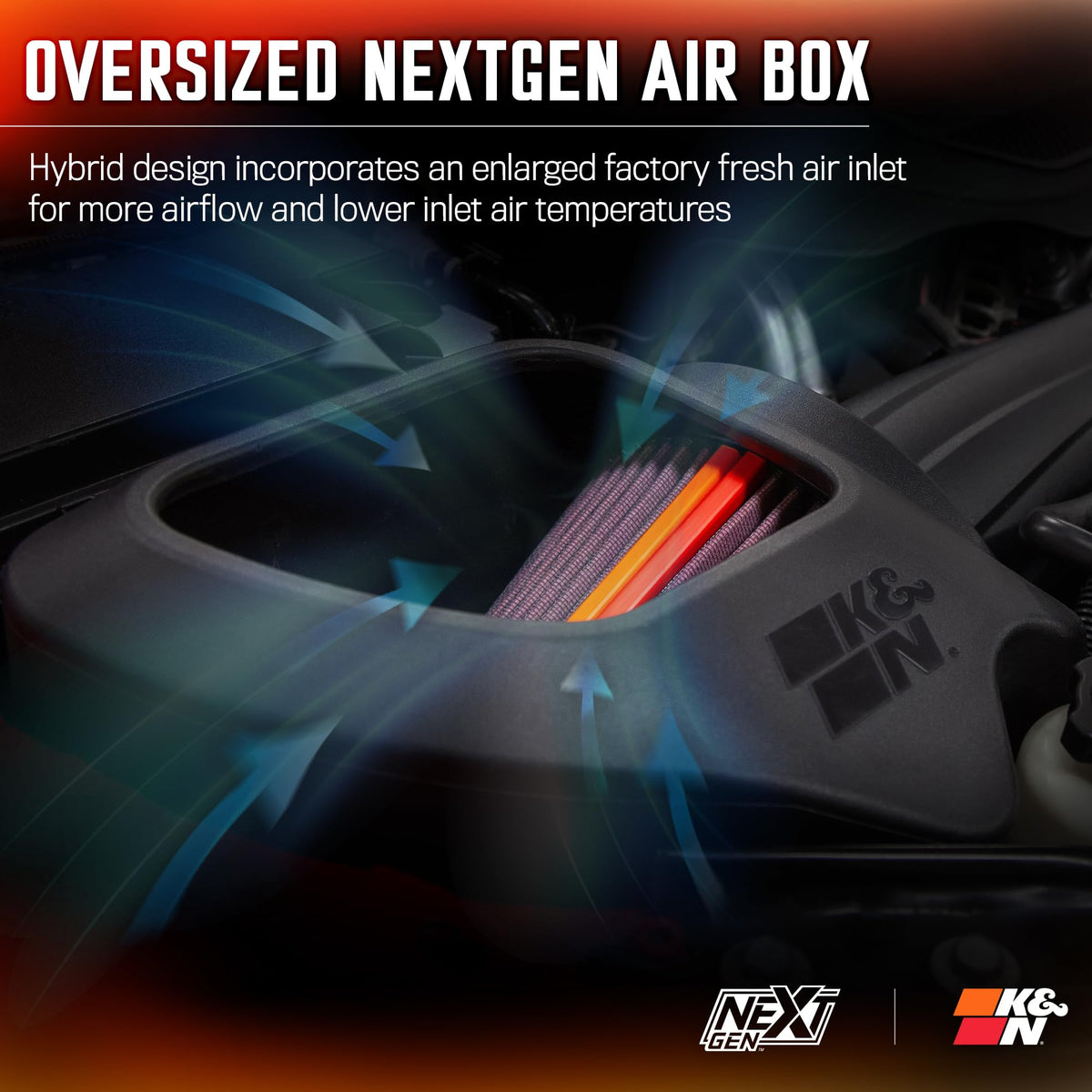 K&N FILTER 50-1566 K&N NextGen Cold Air Intake System: High-Flow Cotton Filter: Compatible with 2012-2018 JEEP: Wrangler, Wrangler JK, 50-1566
