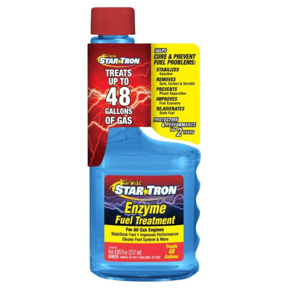 STAR BRITE 14308 STAR BRITE Star Tron Enzyme Fuel Treatment - Small Engine Formula – Gas Additive Rejuvenates & Stabilizes Old Gasoline - Cures & Prevents Ethanol Problems - 8 OZ (14308)