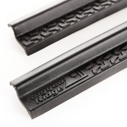 RUGGED RIDGE 11216.22 Rugged Ridge All-Terrain Entry Guards for Jeep Wrangler TJ/LJ - No Drill Required - Black Thermoplastic - Fits 1997–2006 Wrangler TJ & 2004–2006 Wrangler LJ - 2-Piece Set