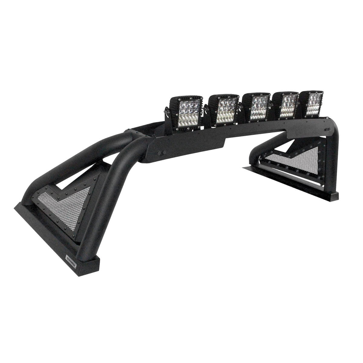 GO RHINO 911610T Go Rhino Sport Bar 2.0 w/Power Actuated Retractable Light Mount | Mild Steel, Textured Black | 911610T | Fits 2019-2023 Chevrolet/GMC Silverado/Sierra 1500; 2022 Silverado 1500 LTD