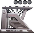 Black Horse Off Road Armour II Roll Bar W/Basket Incl. Set of 5.3" Dia.LED Lights w/Black Trim Rings Black Compatible with 2019-2026 Ford Ranger-AR2-07BA3-PLFB