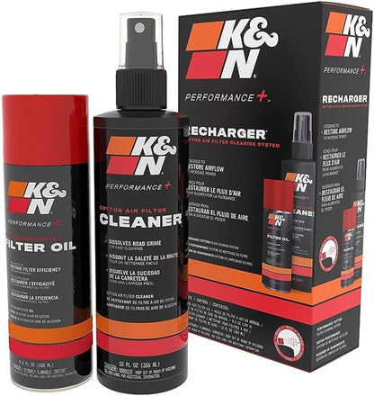 K&N FILTER 99-5000 K&N Air Filter Cleaning Kit: Aerosol Filter Cleaner and Oil Kit; Restores Engine Air Filter Performance; Service Kit-99-5000, Multi