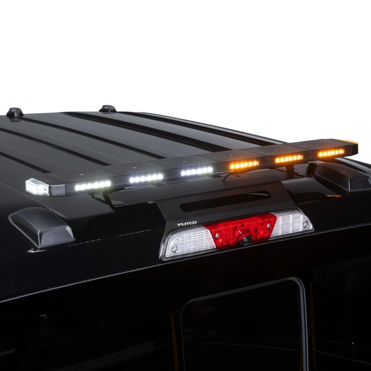 PUTCO 950236 Putco Tri-Hornet LED Stealth Rooftop Strobe Light Bar (Amber, White & Blue), 36" Tri Color Strobe Light