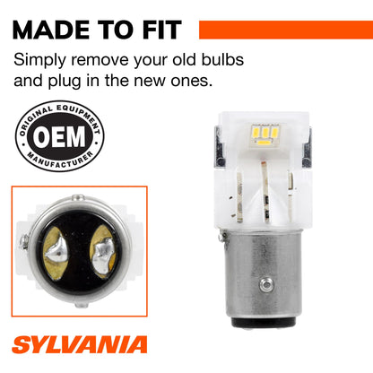 SYLVANIA 31064 SYLVANIA 1157 LED White Automotive Mini Bulb, 2 Bulbs