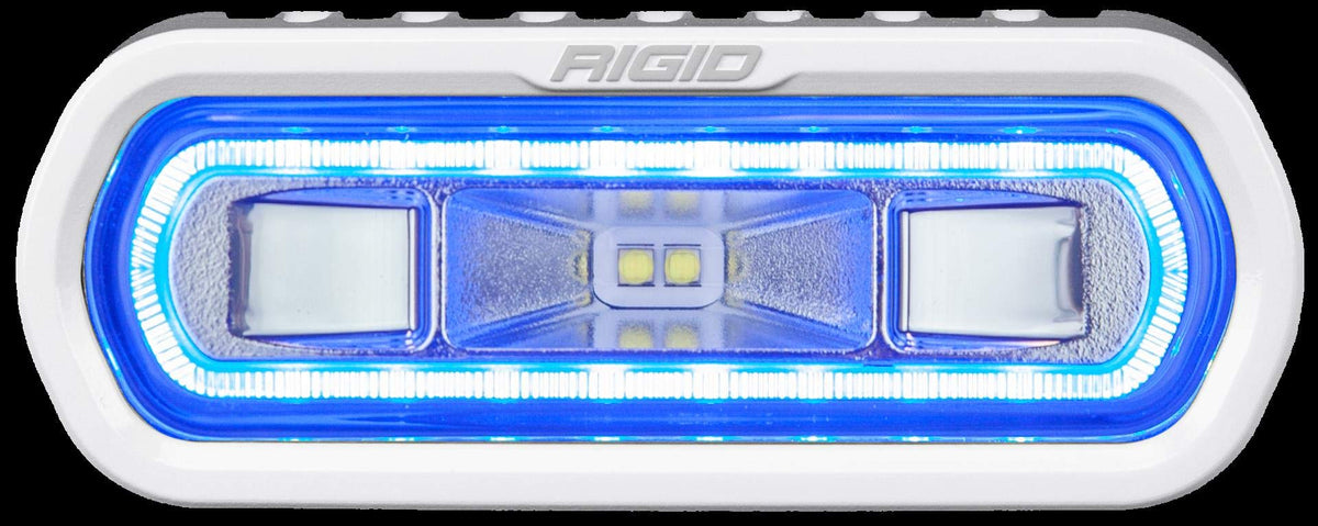 Rigid Industries 51101 Rigid Industries SR-L Series Marine Spreader Light - White Surface Mount - White Light w/Blue Halo