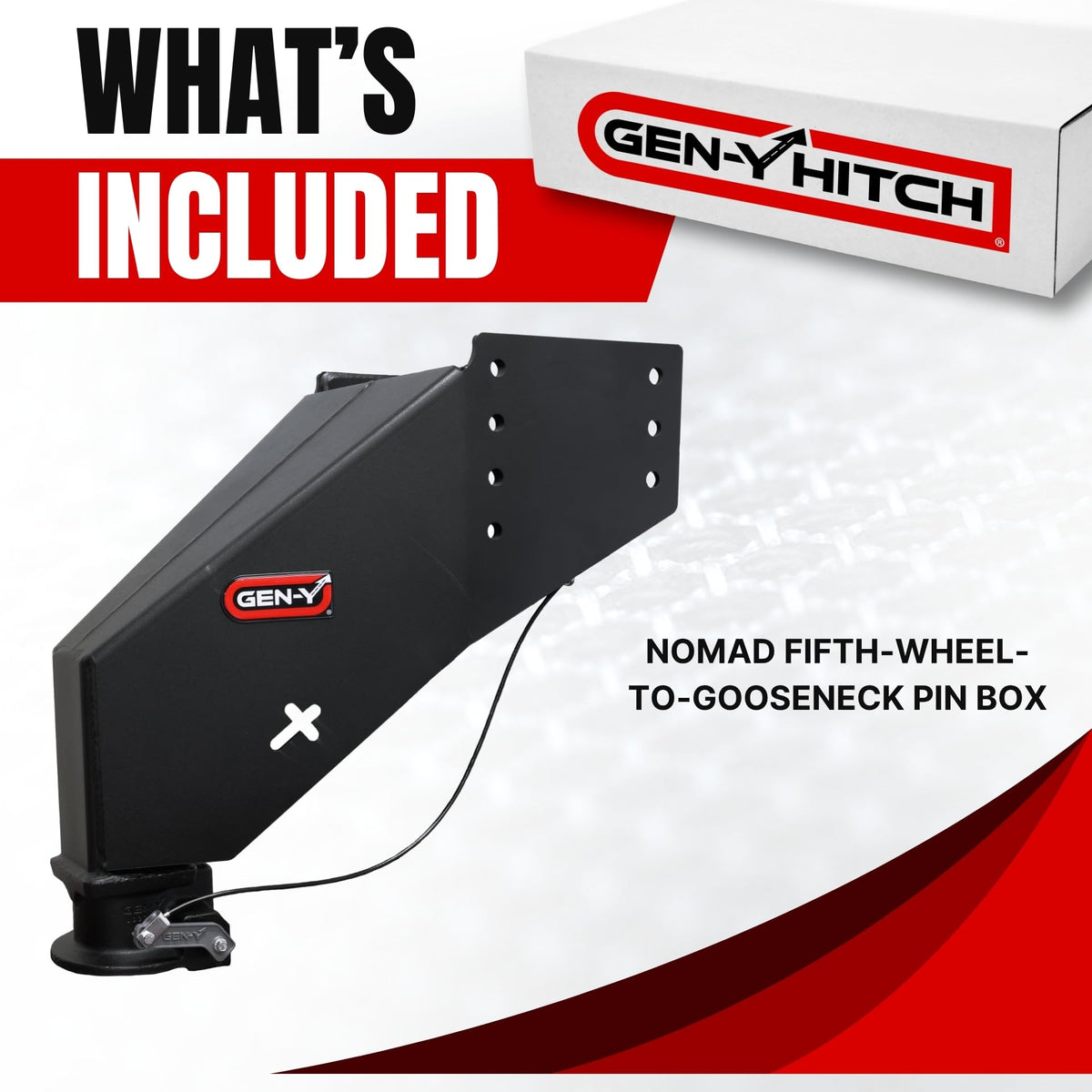GEN-Y HITCH GH-8102 GEN-Y Hitch Nomad 5th Wheel to Gooseneck Static Pin Box | Made in USA
