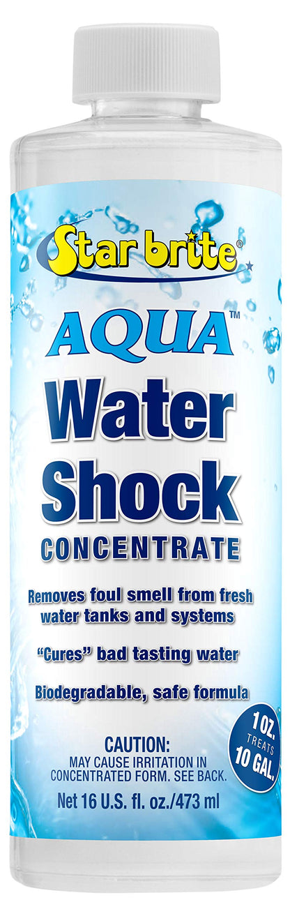 STAR BRITE 097116 STAR BRITE Aqua Water Shock for Boats & RVs - Instant Odor & Bad Taste Remover for Potable Water, 16 Ounce (097116)