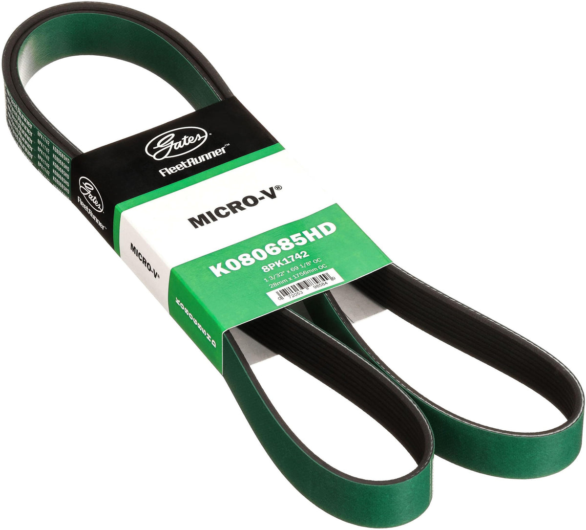 Gates K080685HD FleetRunner Micro-V Serpentine Drive Belt
