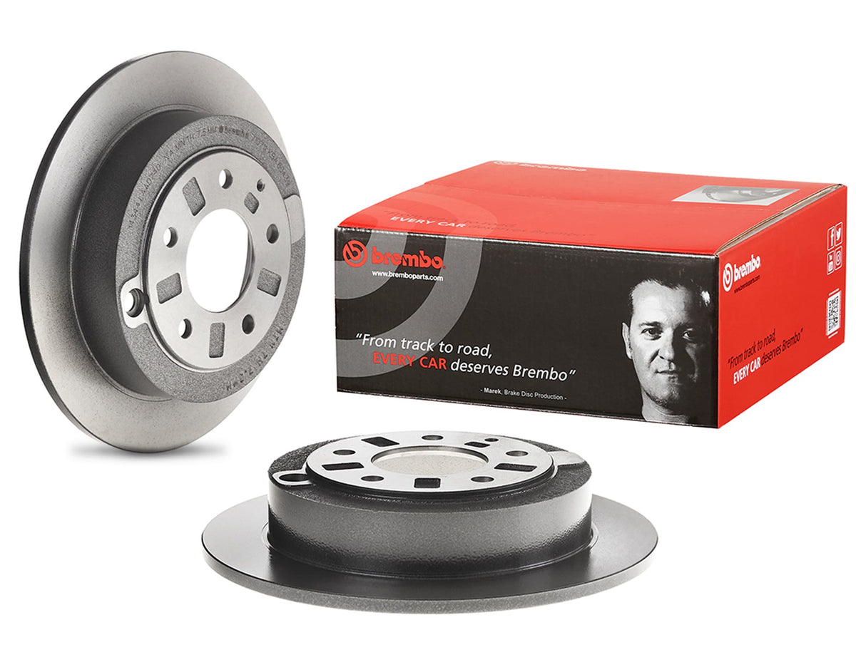 BREMBO 08.7107.11 Brembo 08.7107.11 UV Coated solid Rear Brake Rotor MAZDA OE# TY0126251