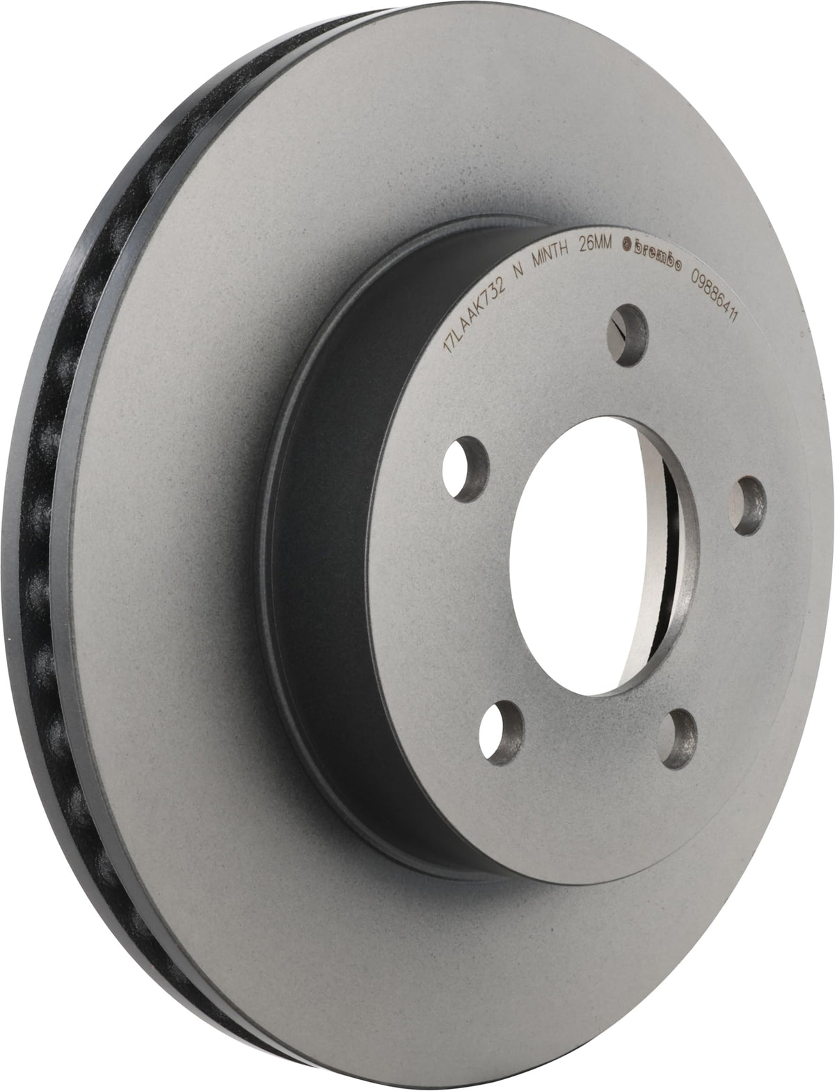 BREMBO 09886411C02 Brembo 09.8864.11 UV Coated Pillar Vented Front Brake Rotor JEEP OE# 52128247AA