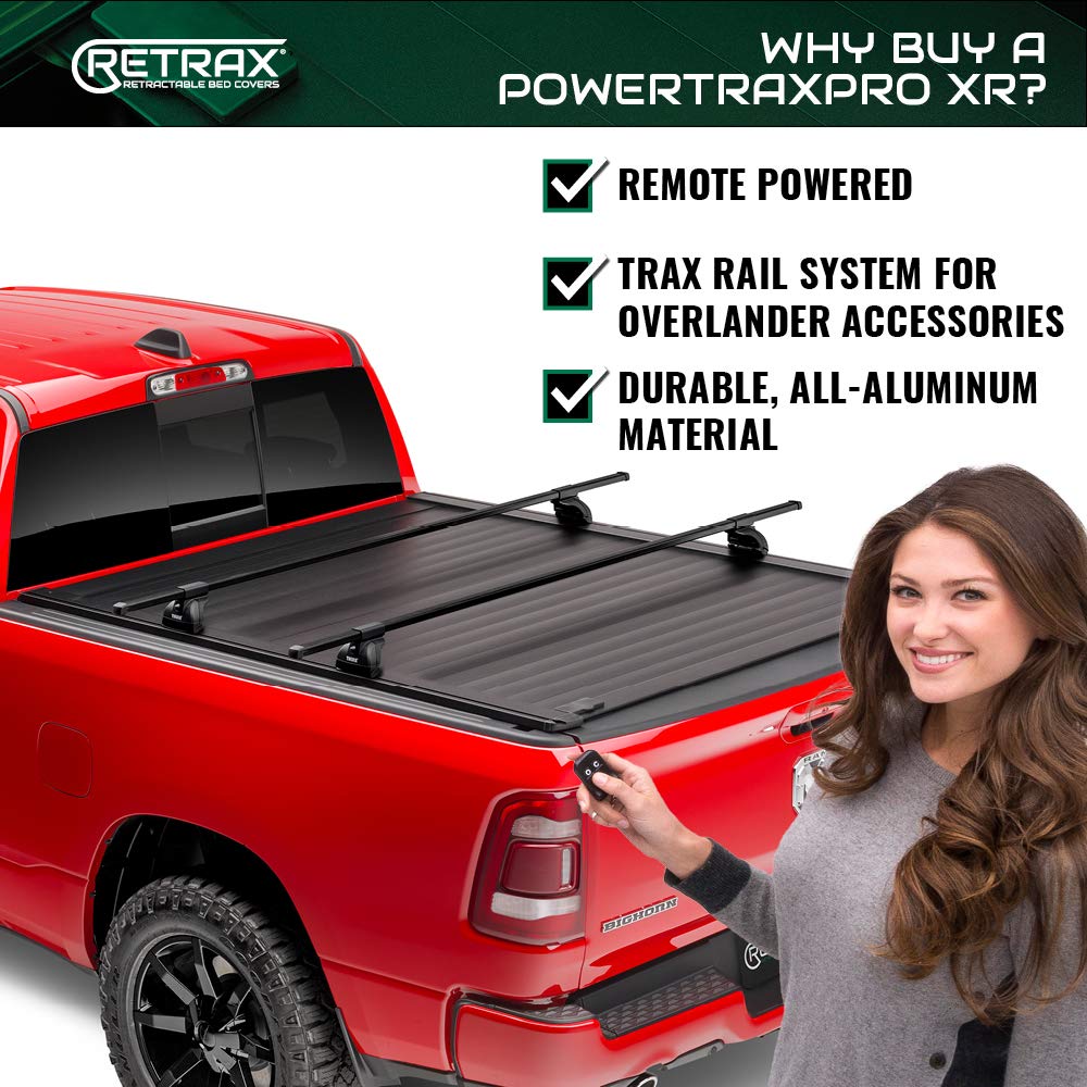 RealTruck T-90244 RealTruck Retrax PowertraxPRO XR Retractable Truck Bed Tonneau Cover – T-90244 – Fits 2019 - 2025 Dodge Ram 1500 w/ RamBox, Fits w/ and w/o Multi-Function (Split) Tailgate 5' 7" Bed (67.4")