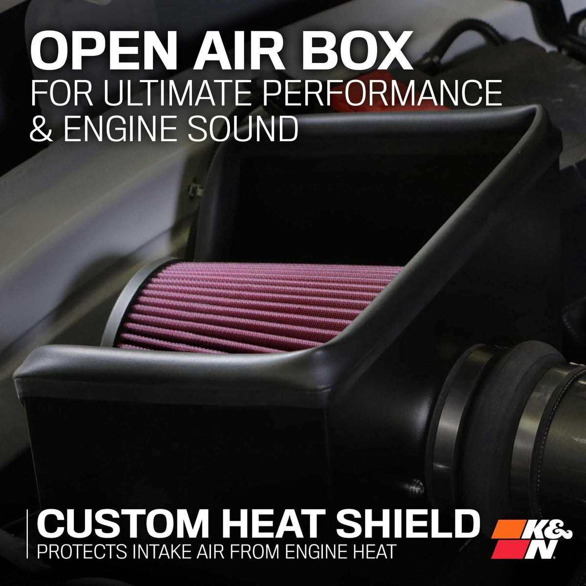 K&N FILTER 77-3103KC K&N Cold Air Intake System: High-Flow Air Filter, Increase Performance & Towing: Compatible with 2020-2026 Chevrolet/GMC: Silverado 2500 & 3500, Sierra 2500 & 3500, 77-3103KC