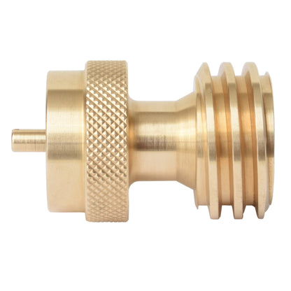 FLAME KING AB227 Flame King 20LB to 1LB Propane Adapter – Solid Brass Converter, QCC1/Type 1 & POL Compatible, Hook Up Small Propane Cylinders when 20LB Tank Rans Out, for Grills, Heaters & Camping Appliances