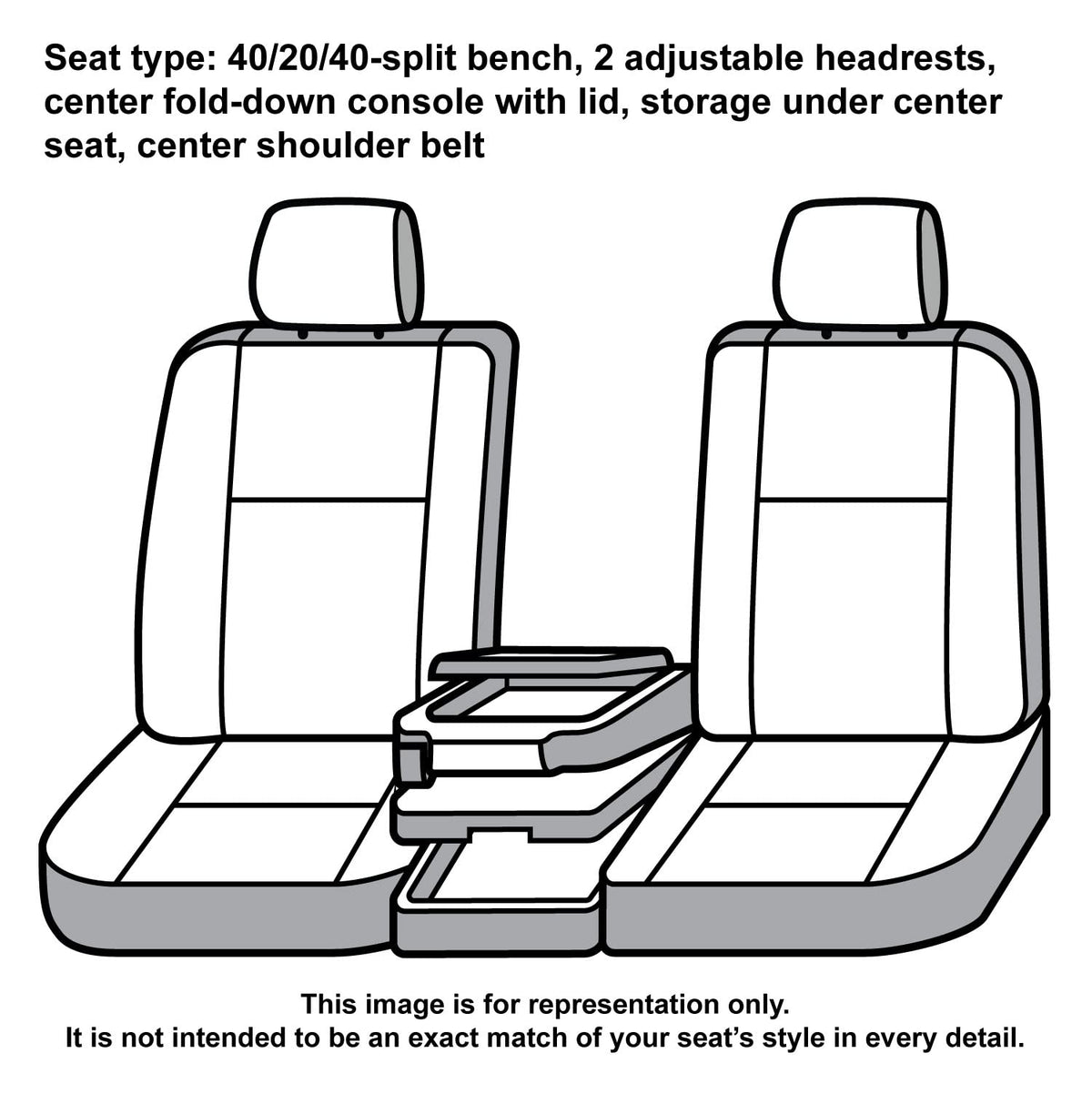COVERCRAFT SSC3452COBK Covercraft Carhartt Super Dux SeatSaver Custom Seat Covers | SSC3452COBK | 1st Row 40/20/40 Bench Seat | Compatible with 2017-2018 Ford F-250/F-350 | Black
