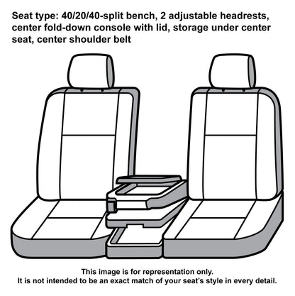 COVERCRAFT SSC3452COBK Covercraft Carhartt Super Dux SeatSaver Custom Seat Covers | SSC3452COBK | 1st Row 40/20/40 Bench Seat | Compatible with 2017-2018 Ford F-250/F-350 | Black
