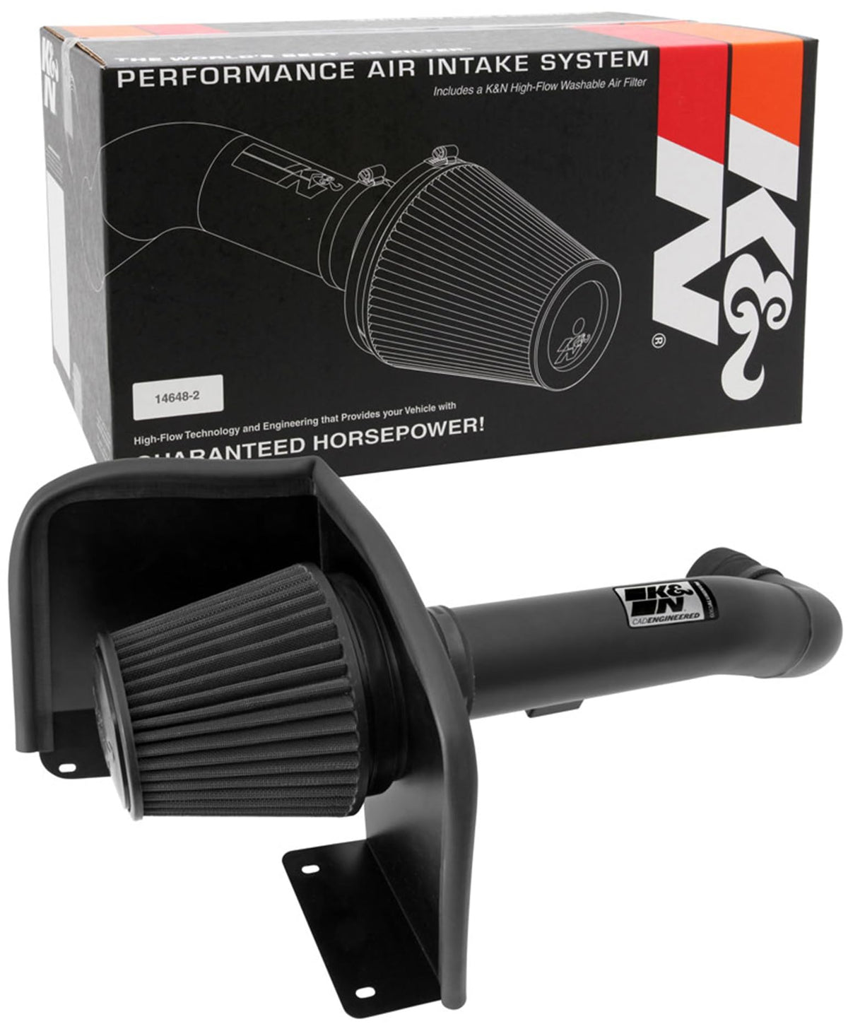 K&N FILTER 71-3070 K&N Cold Air Intake System: Dry-Flow Air Filter, Increase Performance & Towing: Compatible with 2009-2014 Chevy/GMC/Cadillac Silverado, Suburban, Tahoe, Sierra, Yukon, Escalade, Avalanche, 71-3070