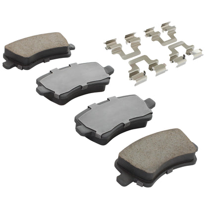 MPA 1001-1307C QUALITY-BUILT Premium Ceramic Rear Brake Pads 1001-1307C Compatible with 2007-2018 Volvo (S60, S60 Cross Country, S80, V60, V60 Cross Country, V70, XC60, XC70); 2012-2015 Land Rover Range Rover Evoque