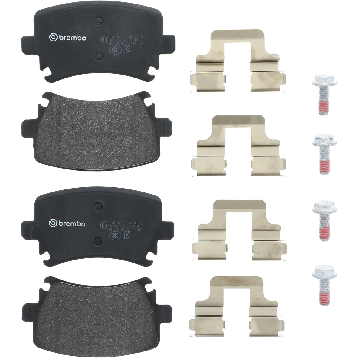 BREMBO P85073 Brembo P85073 Low-Met Rear Disc Brake Pad Set AUDI/AUDI (FAW)/SEAT/SKODA/SKODA (SVW)/VW/VW (FAW)/VW (SVW) OE# 3C0698451D