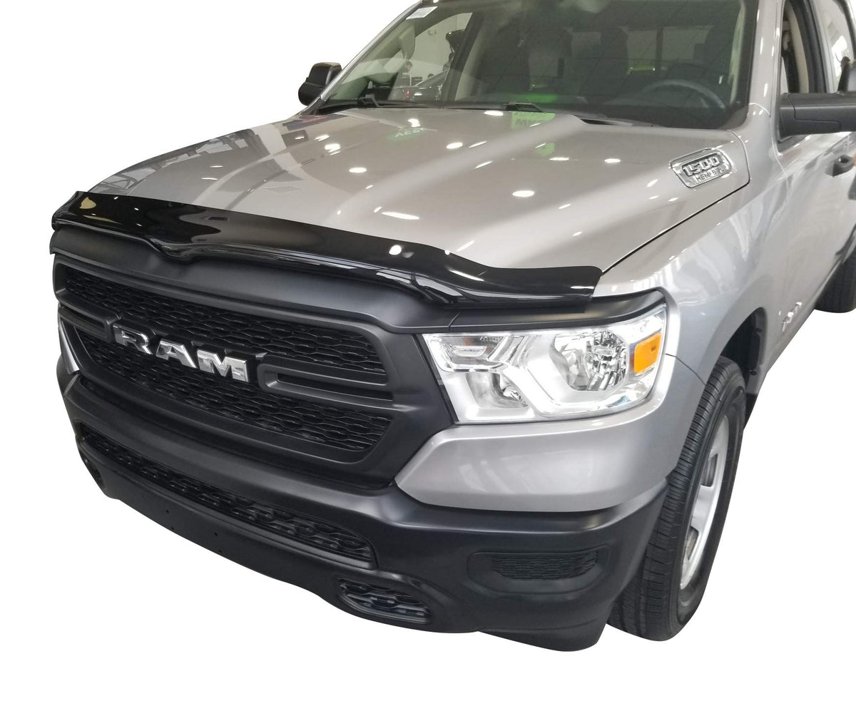 TRAILFX 8720H TrailFX Bug Shield for Ram 1500 New Model 2019-2024 Smoke Acrylic Wrap-Around Low Profile Durable Acrylic No Drilling Installation TrailFX 8720H