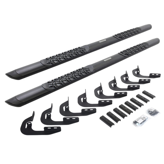 GO RHINO V3404787T Go Rhino V-Series V3 5" Side Steps & Mounting Brackets – V3404787T – Fits 2014-2018 Chevrolet Silverado & GMC Sierra 1500 Crew Cab; 2015-2019 Silverado/Sierra 2500 HD, 3500 HD Crew Cab (Gas Only)