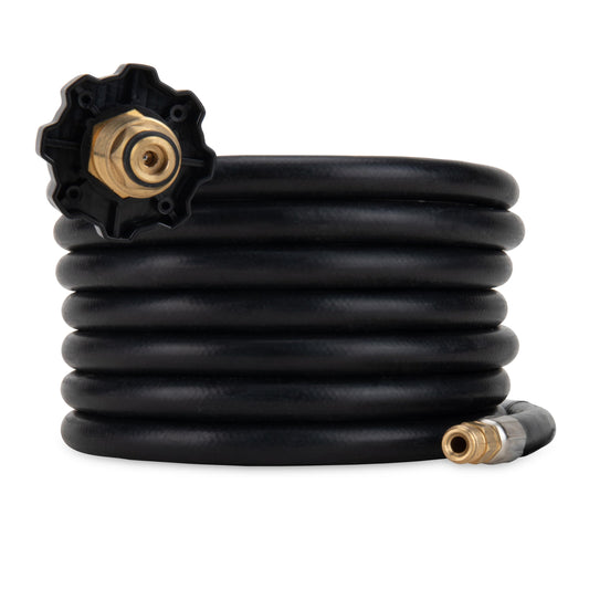 CAMCO 59035 Camco Olympian 12-Foot RV Propane Supply Hose - Built-In Excess Flow Protection - Connects Motorhome to 20/30 lb Propane Tank - Soft-Nose POL x 1/4-Inch Inverted Flare (59035)