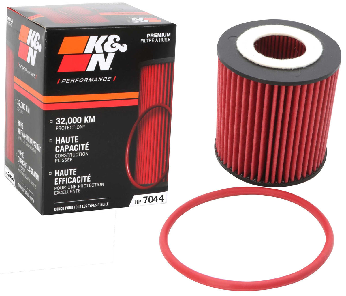 K&N FILTER HP-7044 K&N Premium Oil Filter: 20,000 Mile Engine Protection, High Capacity/High Efficiency: Compatible with 2011-2022 FORD/MAZDA: (See Product Description for Select Models) HP-7044