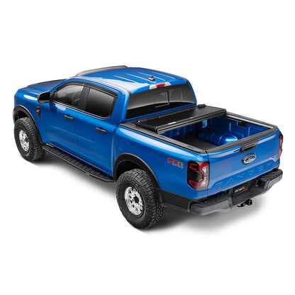 TRAILFX TFX8003 TrailFX Hard Tri-Fold Truck Bed Tonneau Cover Fits 2024-2025 Ford Ranger 6 Foot Bed Gloss Black Aluminum Low Profile Lockable 3-Panel Folding Design TrailFX TFX8003 HF3