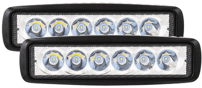 TRAILFX 6SRUTLS2 Trailfx 6SRUTLS2 Work Lights Set of 2 Oval 6 Inch LED Utility Lights 18W Spot Beam 2520 Raw Lumens Black Aluminum IP67 and IP69K Pedestal Mount with Harness Switch and Mounting Hardware