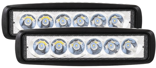 TRAILFX 6SRUTLS2 Trailfx 6SRUTLS2 Work Lights Set of 2 Oval 6 Inch LED Utility Lights 18W Spot Beam 2520 Raw Lumens Black Aluminum IP67 and IP69K Pedestal Mount with Harness Switch and Mounting Hardware