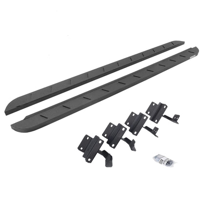 GO RHINO 63417780ST Go Rhino RB10 Slim Running Boards & Brackets – Galvanized Steel, Protective Bedliner Coating – 63417780ST – Fits 2015-2024 Ford F-150 Super Cab Pickup & Others (See Description)