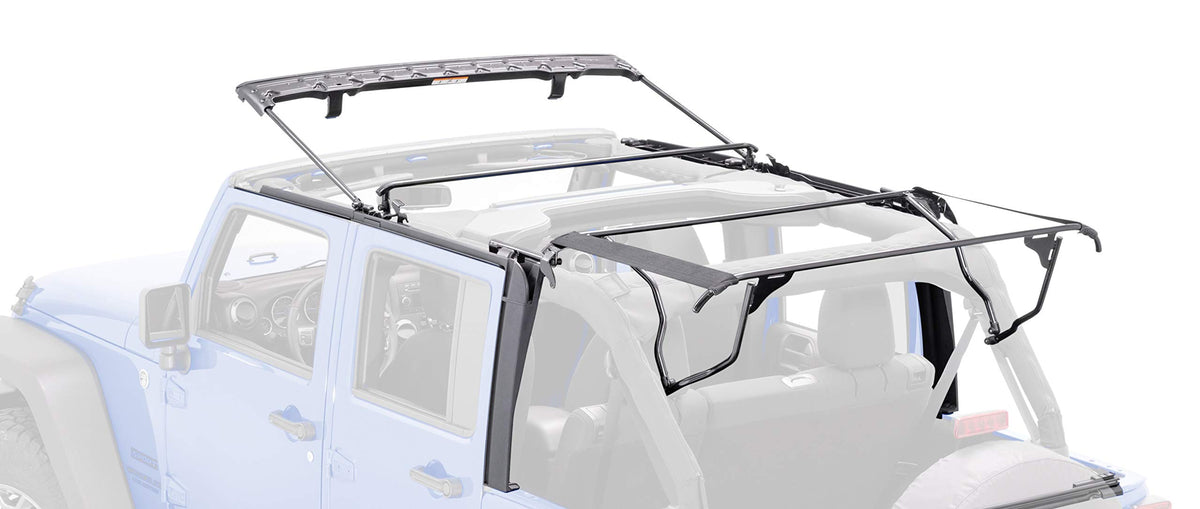 MASTERTOP 15601435 MasterTop Full Hardware Soft Top in Black Diamond Sail Cloth Fits or is compatible with 2007-2018 Jeep JK Wrangler 4 Dr Includes all bows, Dr surrounds and Tinted Glass 15601435