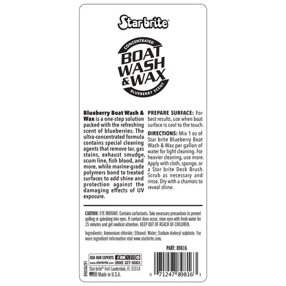 STAR BRITE 089816 STAR BRITE Boat Wash & Wax Heavy Duty Concentrate, Cleans & Protects