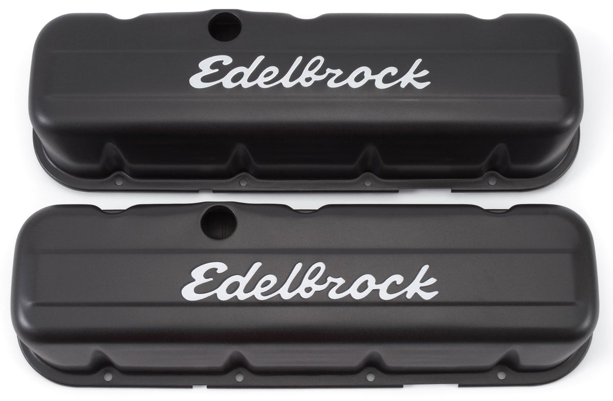 EDELBROCK 4683 Edelbrock 4683 Signature Series Valve Cover Tall Profile Black Signature Series Valve Cover