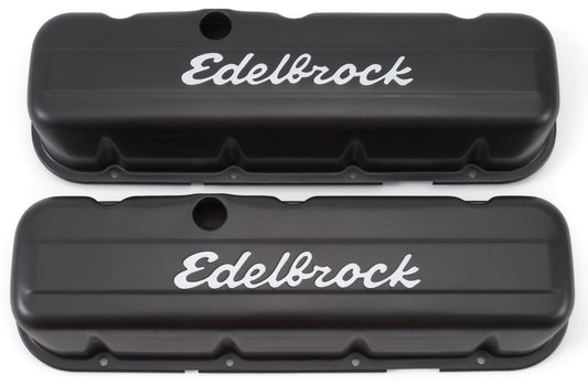 Edelbrock 4683 Signature Series Valve Cover Tall Profile Black Signature Series Valve Cover