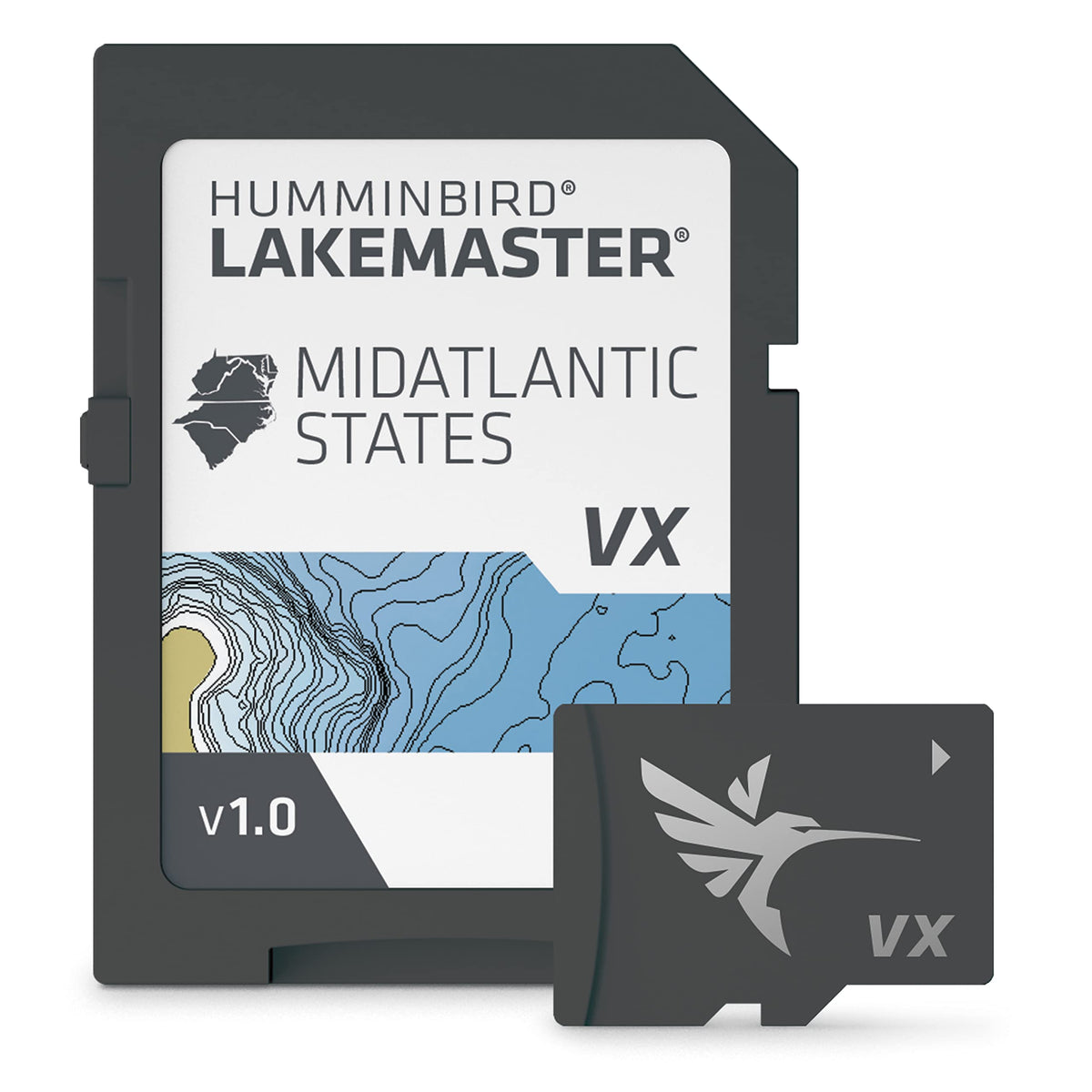 HUMMINBIRD 601004-1 Humminbird LakeMaster Mid-Atlantic V1 Map SD Card for Fish Finders