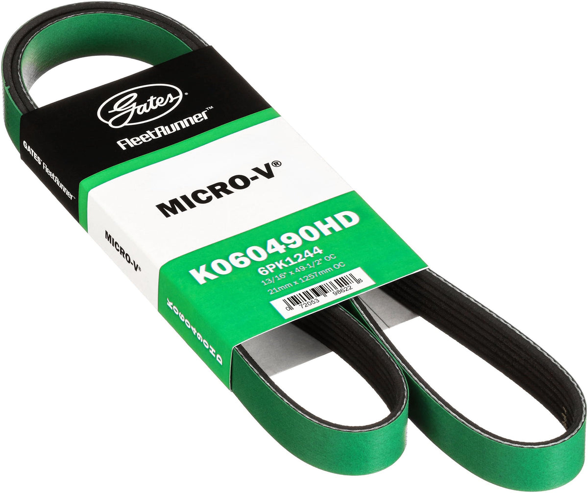 Gates K060490HD FleetRunner Micro-V Serpentine Drive Belt