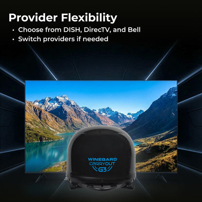 WINEGARD GM-9035 WINEGARD Company Carryout G3 Portable Automatic Satellite Antenna Black