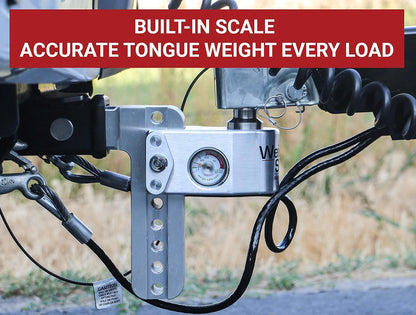 WEIGH SAFE WS4-2.5 Weigh Safe WS4-2.5 Adjustable Ball Mount with 4" Drop and 2.5" Shank, Aluminum