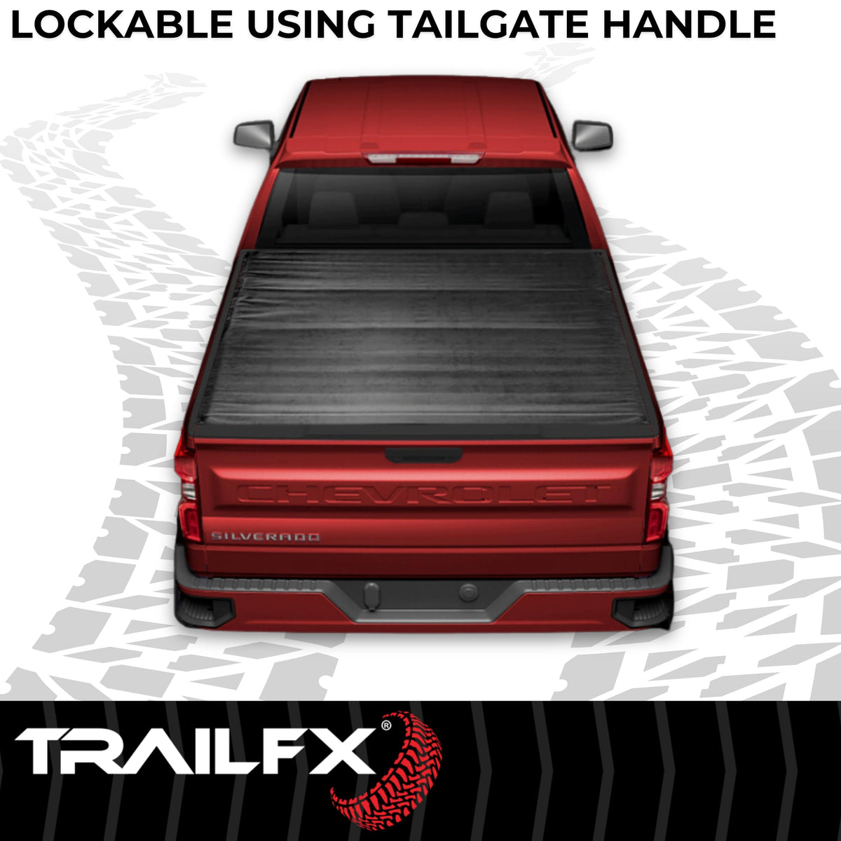 TRAILFX TFX2201 TrailFX Soft Rolling Tonneau Cover for Ram 1500 5.7 Foot Bed 2009-2024 Black Vinyl with Aluminum Rails Lockable Tailgate Handle Hook and Loop Installation Low Profile TrailFX TFX2201