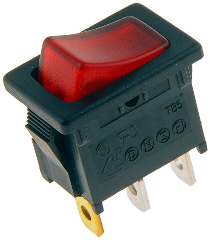 DORMAN 85915 Dorman 85915 Electrical Switches - Rocker Switch - Rectangular Style - Mini - Red Glow Universal Fit