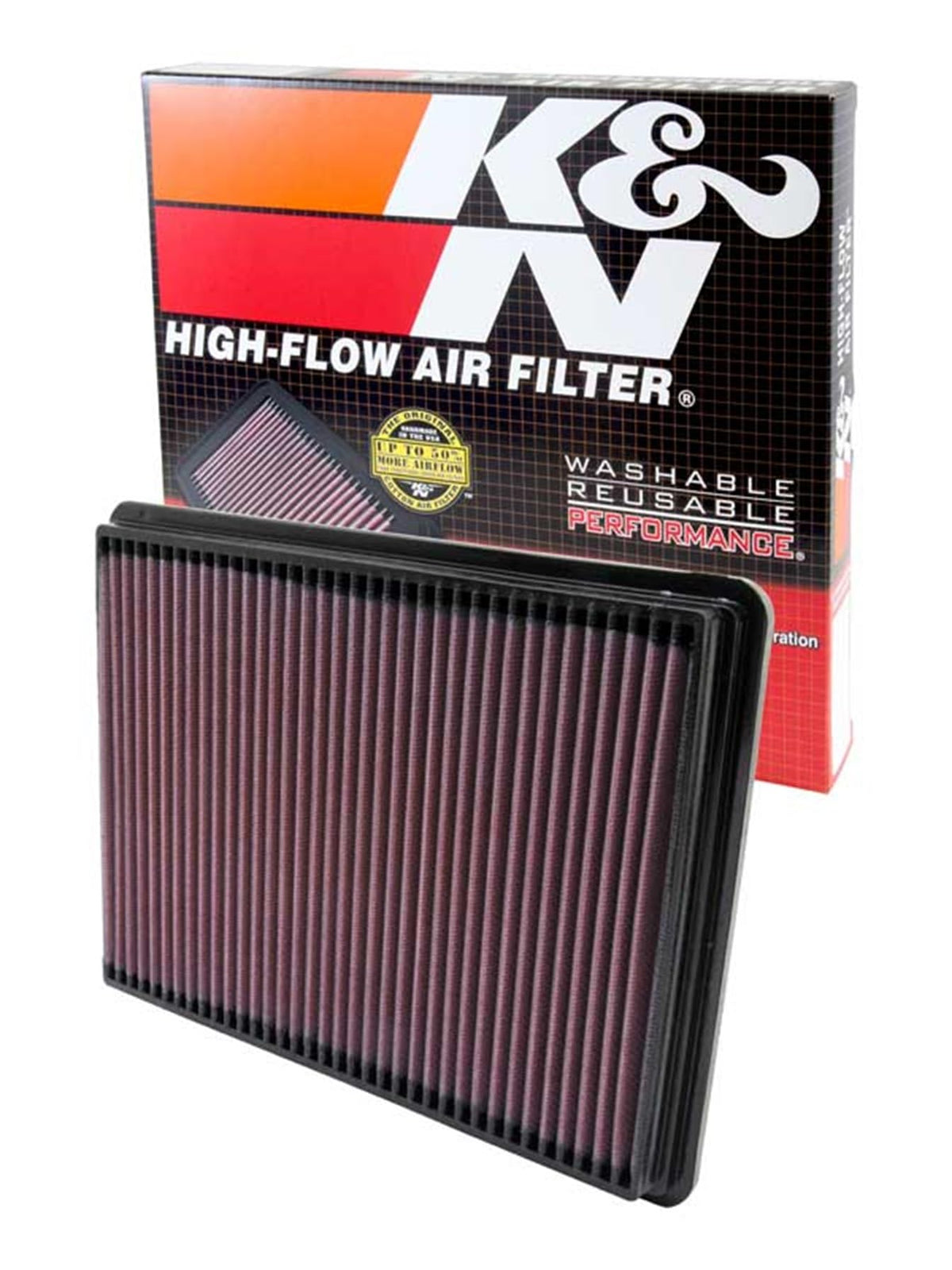 K&N FILTER 33-2141-1 K&N Engine Air Filter: Reusable, Clean Every 75,000 Miles, Washable, Replacement Car Air Filter: Compatible 1999-2008 Buick/Pontiac/Chevy (Regal, Century, Impala, Monte Carlo, Grand Prix), 33-2141-1