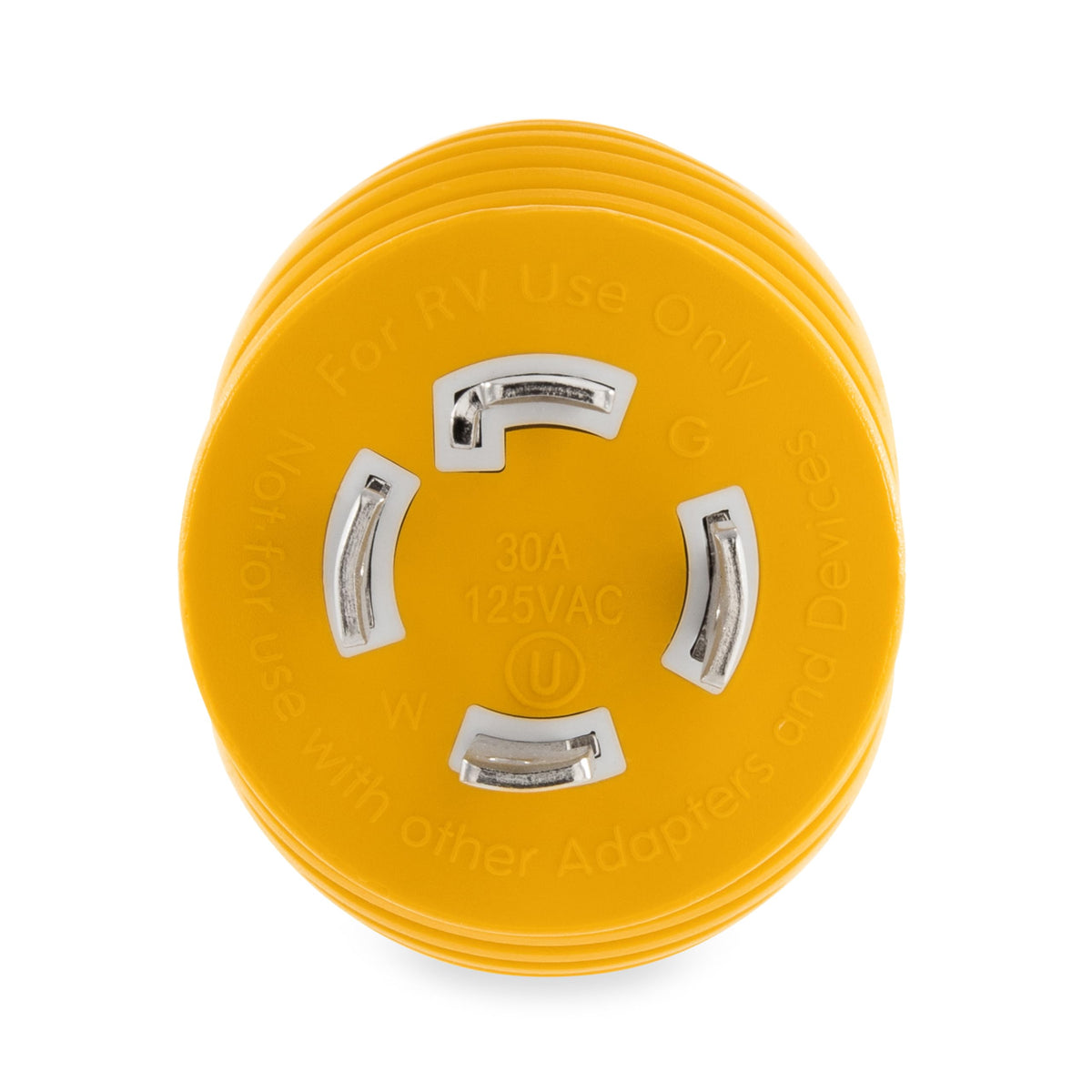 CAMCO 55338 Camco PowerGrip 30 Amp 4-Prong Generator Adapter - Featuring a 30-amp Locking Male Plug (NEMA L14-30P) and a 30-amp Female Connector (NEMA TT-30R) - 55338