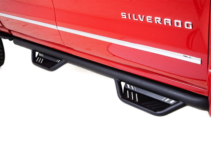 LUND 34641173 RealTruck Lund 34641173 Black Steel Terrain HX Step Nerf Bars for 2015-2018 Chevrolet Silverado/GMC Sierra 2500HD/3500HD Extended Cab