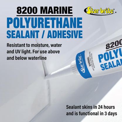 STAR BRITE 083301 STAR BRITE Polyurethane Sealant & Adhesive, White