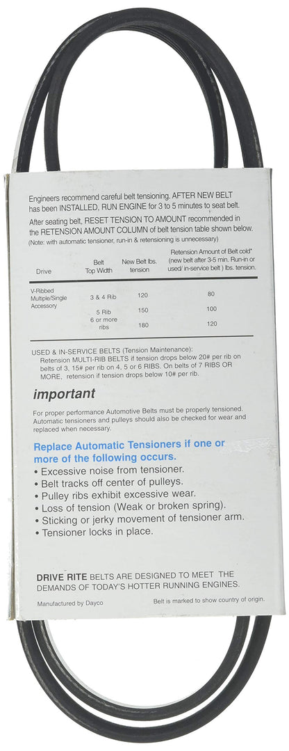 Dayco 5040418DR Drive Rite Serpentine Belt